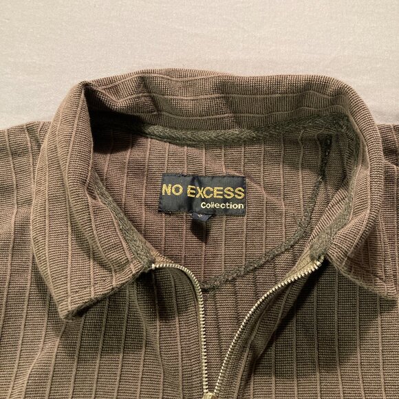 No Excess Collection Half-Zip Sweater with Subtle Pinstripes - Picture 9 of 11